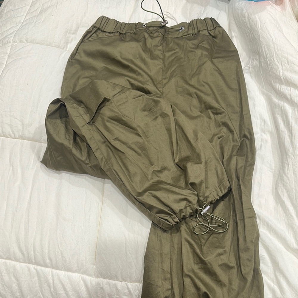 Frame Olive Green Drawstring Pants